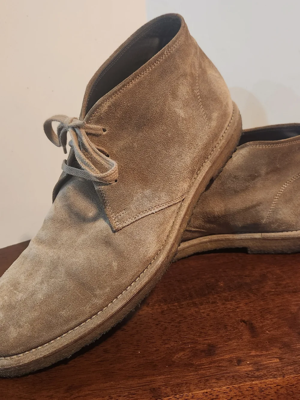 Allen Edmonds Montauk Suede Chukka Boot Crepe Sole Shoe Italy Mens Sz 9D Beige
